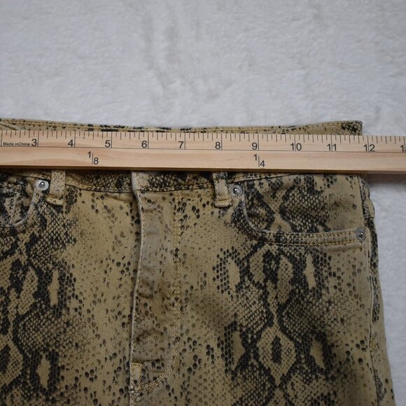 Zara Python Snake Pants Jeans Sz 2 Stretchy High Rise Skinny Ankle Grunge Rock - Picture 14 of 16